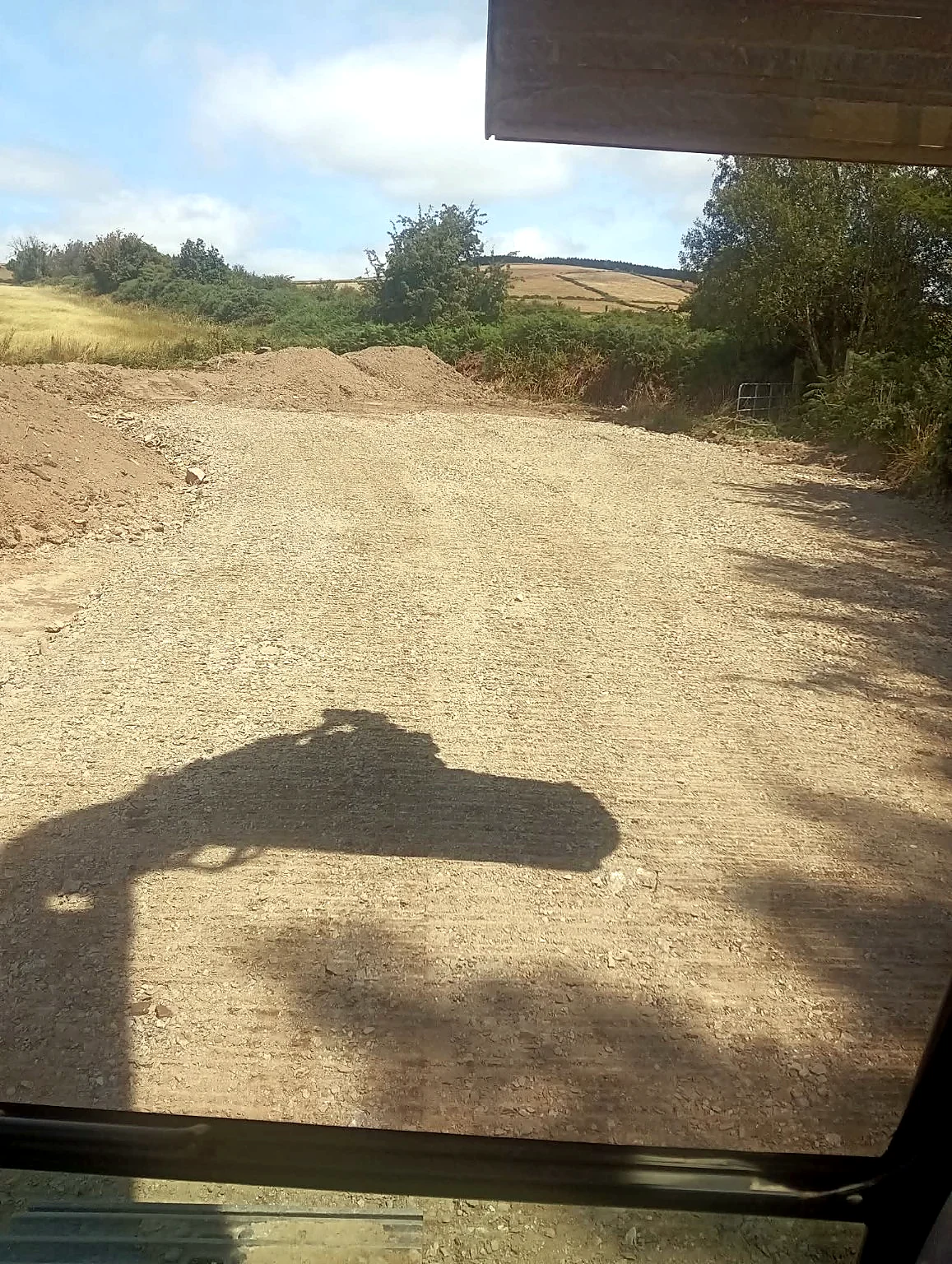 Levelled gravel site prepared for the next stage of work